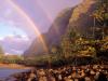 Double Rainbow, Kee Beach, Kauai, Hawaii